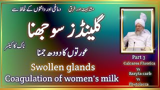 Swollen glands Coagulation of women milk Calcarea fluorica vs baryta carb vs phytolacca [upl. by Morry961]