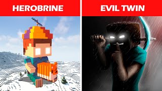 NOOB HEROBRINE BUILD Battle Challenge Minecraft Animation [upl. by Duntson]