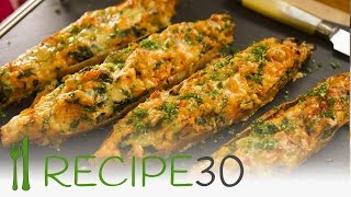 Twice baked sweet potato recipe by wwwrecipe30com [upl. by Atinet]