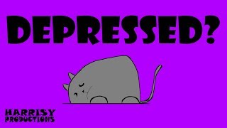 Depressed Cat Animation  Antidepressants For Cats Commercial Parody [upl. by Oigimer]