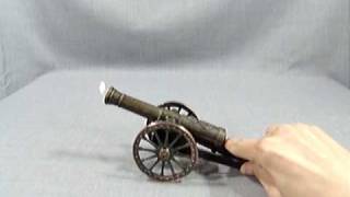 US CIVIL WAR 1861 DAHLGREN CANNON GUN MODEL DESK CIGARETTE LIGHTER [upl. by Lowenstein]