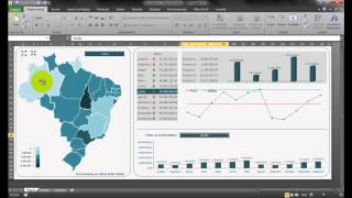 Indicadores  Mapa Interativo em Excel [upl. by Notnek449]