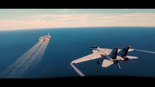 Xplane12 F14 tomcat carrier landing [upl. by Dnaltiac610]