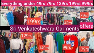 Everything under 49rs 79rs 199rs  Tops ಬರಿ 49rs ಸಿಗುತ್ತೆ  Venkateshwara Garments Nagarbhavi [upl. by Weintrob]