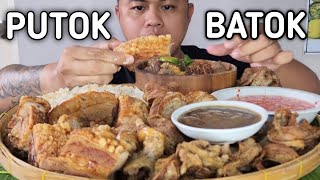 PUTOK BATOK OVERLOAD  PARES  CHICHARON BULAKLAK  LECHON KAWALI  MUKBANG PHILIPPINES [upl. by Daht397]