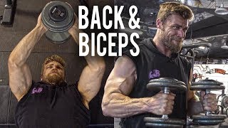 BACK amp BICEPS DUMBBELL ONLY WORKOUT at home or gym  Dumbbell Workout Plan P4D2 [upl. by Oj]