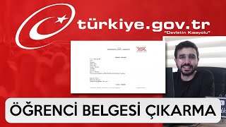 EDevlet Öğrenci Belgesi Çıkarma  Tüm Okullar İçin  İlkokul Lise Üniversite [upl. by Yroffej]