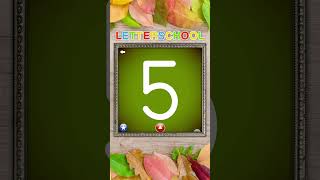 Learn how to write the number 5  Letter School 123 Games [upl. by Hepsiba]