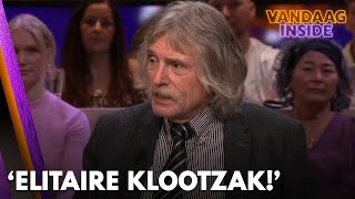 Johan haalt bij terugkeer Vandaag Inside direct uit Elitaire klootzak  VANDAAG INSIDE [upl. by Anerev]