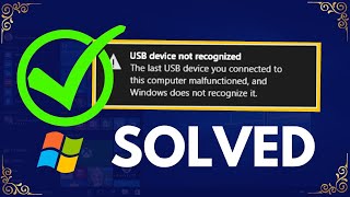 USB Device Not Recognised Error Fixed On Windows 10  11  7 [upl. by Vilberg]