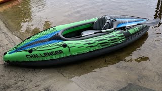 Can an Inflatable Kayak Really Work  Intex Challenger K1 Kayak  Kayaking Adventure [upl. by Anikat939]