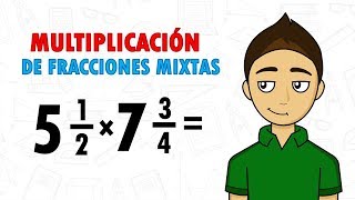 MULTIPLICACIÓN DE FRACCIONES MIXTAS Super fácil  Para Principiantes [upl. by Assenyl]