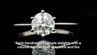 Tiffany amp Co 081ct IVVS2 Triple XXX Round Brilliant Diamond Engagement Ring [upl. by Freytag655]