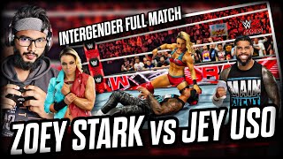 Full Intergender Match  Jey Uso vs Zoey Stark  WWE Raw  15 Aug 2024 wwe2kgamer [upl. by Eolande]