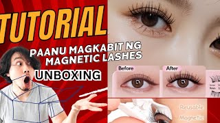 Unboxing and Tutorial Videos Magnetic Eyelashes [upl. by Dorri]