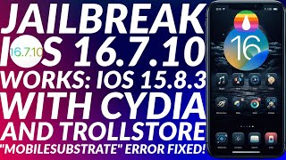 Jailbreak iOS 16710 Rootful with Cydia amp Trollstore  iOS 16710 Jailbreak  Palera1n 16710 JB [upl. by Ahsain190]