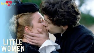 Laurie Passionately Kisses Amy  Little Women 2019  Love Love [upl. by Gaillard82]