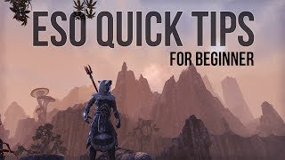 ESO Beginner Tips  New Player Tips for the Elder Scrolls Online ESO [upl. by Clyve]