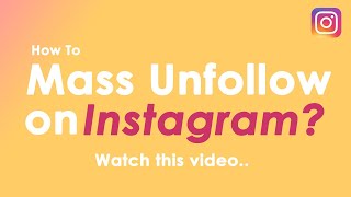 How to mass unfollow on Instagram with one click  Easy tutorial [upl. by Deane]