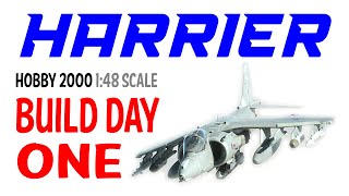 HOBBY 2000 HARRIER BUILD GR7 GR9 148 scale  day one  1080p HD [upl. by Stephania277]