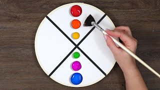 How to EASILY BLEND ACRYLIC PAINT  Amazing Gradient Ideas｜Relaxing amp Satisfying ASMR Art [upl. by Pier482]