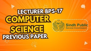 Lecturer Computer Science  Solved Previous Paper SPSC 2005  Education Department spsc lecturer [upl. by Field]