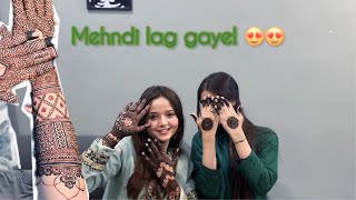 Mehndi day Mehndi lagaye mene sabko  kya likhwaya mehndi pr 😍 [upl. by Dituri]