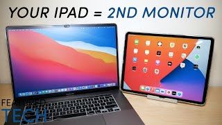 How to Use iPad as a 2nd Monitor  Sidecar Tutorial for Mac  Featured Tech 2021 [upl. by Suoiluj]