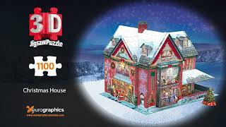 Eurographics Christmas House 3D Puzzle  Instructions [upl. by Silado]