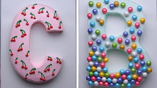 10 easy cutting hacks to make a letter cake for your next celebration So Yummy [upl. by Mellisent]