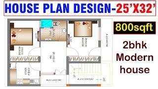 25 x 32 House Plan Design  North Facing House Design  Rd Design [upl. by Gant296]