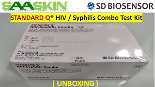 Standard Q HIV  Syphilis Combo Test Kit  UNBOXING  SD Biosensor [upl. by Bonar]