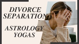 Divorce  Separation  break up in Astrology [upl. by Airotal]