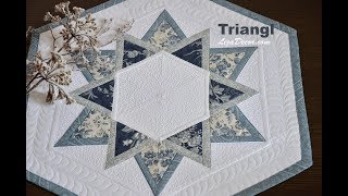 Patchwork tutorial Triangl  Patchworkové vzory podle pravítka Triangl LizaDecorcom [upl. by Poirer]