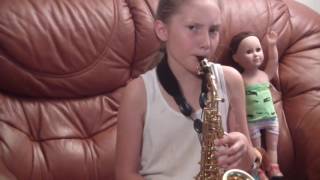 Laura plays The Pink Panther on soprano saxophone [upl. by Vilberg]