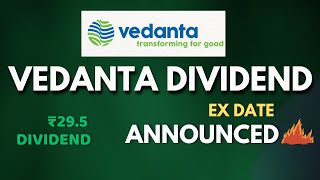 vedanta dividend 2024  vedanta dividend ex date Vedanta Share News Today [upl. by Ardnohs255]