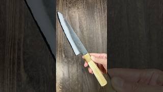 Satoshi Nakagawa Aogami 2 Kurouchi Gyuto Knife 210mm with White Buffalo Tsuba Octagonal Handle [upl. by Eronel]