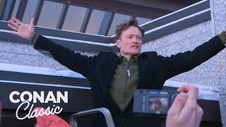 Conan Arrives In Finland  Late Night with Conan O’Brien [upl. by Llenrod]