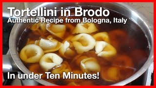 Tortellini in Brodo Simple Pasta Recipe  Less than 5 ingredients [upl. by Naniac]