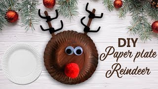 Easy DIY Christmas Decoration Ideas 2018  Paper Plate Reindeer By Craftsbox [upl. by Ames873]