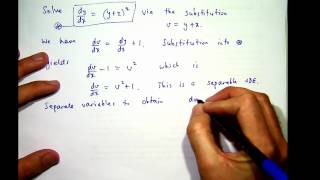 How to solve differential equations by substitution [upl. by Clift]