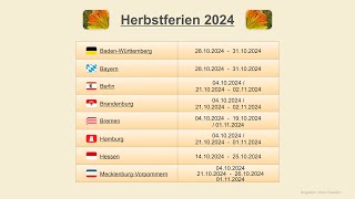 Herbstferien 2024 [upl. by Niliac]