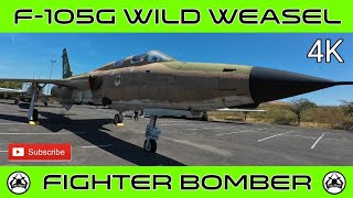 Republic F105G Thunderchief Wild Weasel Walkaround Video aviation military history [upl. by Kcirddec716]