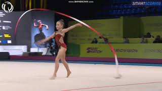 Stiliana NIKOLOVA BUL Ribbon EF  European Championships Kyiv 2020 [upl. by Myca]