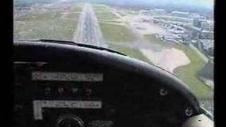 Landing a PA38 at Manchester Airport runway 24R subtitles available [upl. by Rodavlas]