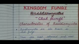 20 class 11th biology Biological Classification lecture20Kingdom Fungi Basidiomycetes [upl. by Aicatsan13]