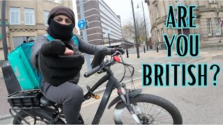 ARE YOU BRITISH I chase down DELIVEROO rider amp get GREGGS WRONG [upl. by Piegari328]