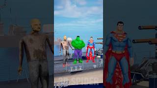 Who is the fittest  Ocean Swimming Challenge  Spider Girl vs Hulk vs Superman vs Grandpa [upl. by Ahseiyn]