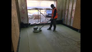 Thermoscreed  Laitance removal from Gypsol liquid screed floor [upl. by Stieglitz]