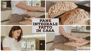 PANE INTEGRALE FATTO IN CASA  PREPARAZIONE DEL POOLISH  PANE MORBIDO E FRAGRANTE [upl. by Ojeibbob]